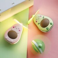 Quạt sạc USB bơ mới có gương Quạt cầm tay Mini cầm tay ngoài trời dành cho học sinh