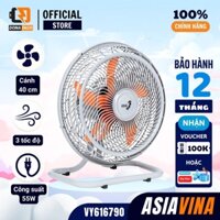 Quạt sàn Asia vina VY616790 xám công suất 55W 3 cấp gió dùng cho tiệm cafe, quán ăn, nhà hàng, Spa