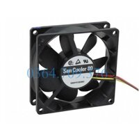 Quạt ❦Sanyo 9a0824h4d01 bóng kép mang DC24V 8025 80mm 80x80x25mm Quạt làm mát 3pin⚖☊