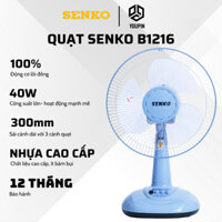 Quạt SENKO B1216 - Động Cơ Lõi Đồng 100%, Công suất 47W, 3 tốc độ gió - Bảo hành 12 tháng