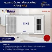 Quạt sưởi âm trần đa năng Hans HA2