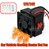 Quạt sưởi đa năng 12 / 24V Máy sưởi điện ô tô Cửa sổ rã đông Demister cho xe Thiết bị điều khiển nhiệt độ di động