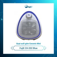 Quạt Sưởi Gốm Ceramic Mini FujiE CH-202 Blue - Màu Trắng Viền Xanh Nước Biển