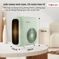 Quạt sưởi gốm mini FUJIHOME FH1200 Làm ấm nhanh - Không khô da - Không phát sáng - Tiết kiệm điện