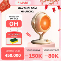 Quạt sưởi gốm mini Mi-lux H2 công suất 1300W, đèn sưởi để bàn công nghệ sưởi gốm PTC không gây khô da, tiết kiệm điện