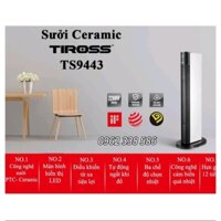 Quạt Sưởi Gốm Tiross TS9443 Ceramic An Toàn Làm Ấm Không Khí Nhanh Dùng Gia Đình Mùa Đông Chính Hãng