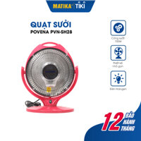 Quạt sưởi Halogen POVENA  quạt sưởi ấm 700W thiết kế nổi bật vận hành bền bỉ PVN-SH28 - Hàng chính hãng