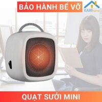 Quạt sưởi mini để bàn văn phòng thuận tiện mang theo người - Điều chỉnh Nhiệt độ và Gió mã 17046