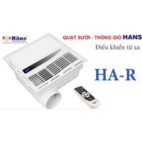 Quạt sưởi nhà tắm âm trần Hans HA-R -( Remote ) Chính hãng