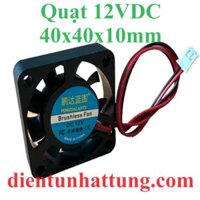 QUẠT TẢN NHIỆT 12VDC 40X40X10MM, QUẠT MINI 12V