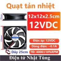 Quạt tản nhiệt 12VDC 120x120x25mm, Quạt mini 12V