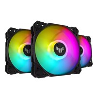 QUẠT TẢN NHIỆT - ASUS TUF GAMING TF120 BLACK ARGB 3IN1 ( bộ 3 fan kèm hub )