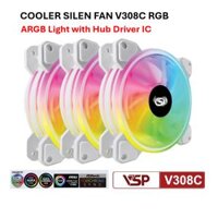 Quạt Tản Nhiệt, Bộ 3 Fan Case Led ARGB VSP V308C 12cm