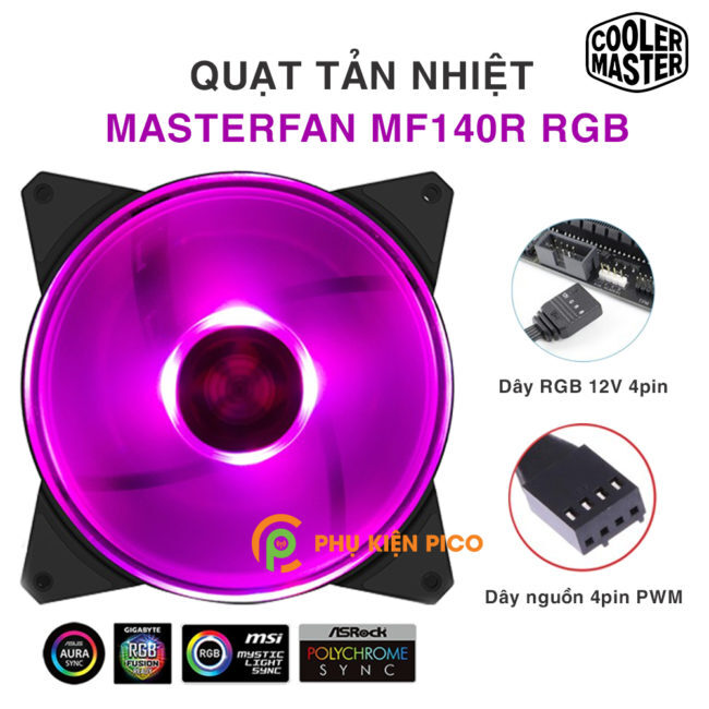 Quạt tản nhiệt Cooler Master Masterfan MF140R ARGB