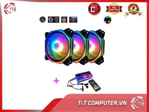 Quạt tản nhiệt Coolmoon V8 Plus RGB