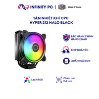 Quạt tản nhiệt CPU Cooler Master Hyper 212 Halo Hai Màu Đen, Trắng, Đèn ARGB | Bảo Hành 2 Năm