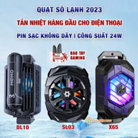 Quạt tản nhiệt điện thoại Memo DL05 / DL10 / X65 / SL03 tản sò lạnh từ tính không dây có pin Led RGB siêu đẹp