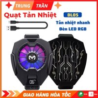 Quạt tản nhiệt điện thoại MEMO DL05 sò siêu lạnh, Màn hình led hiển thị nhiệt độ, Đệm chống xước silicone, LED RGB