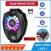 Quạt tản nhiệt điện thoại MEMO DL05 - DL06, làm mát bằng sò lạnh, có màn hình hiển thị nhiệt độ