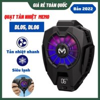 Quạt Tản Nhiệt Điện Thoại MEMO DL 05-DL 06 Siêu Lạnh Hiển Thị Nhiệt Độ, LED RGB, Kẹp Thu Vào 2 Chiều