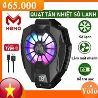 Quạt tản nhiệt điện thoại Memo DL05 Quạt Tản Nhiệt Gaming DL05 Siêu Lạnh Hiển Thị Nhiệt Độ LED RGB Kẹp Thu Vào 2 Chiều