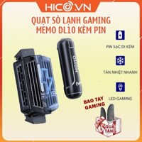 Quạt Tản Nhiệt Điện Thoại Sò Lạnh MEMO DL10 Không Dây Có Pin 2000mAh, Màn Hiển Thị Nhiệt Độ, LED RGB Gaming Chơi Game