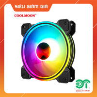 Quạt Tản Nhiệt, Fan Case Led RGB Coolmoon K2 – Không Cần Hub
