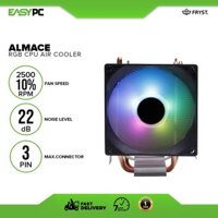Quạt tản nhiệt FRYST Almace RGB Bộ làm mát CPU, bo mạch chủ AMD và INTEL được hỗ trợ. Ổ cắm: LGA 775 / 115x