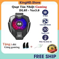 Quạt Tản Nhiệt Gaming Sò Lạnh Memo DL05, Tản Nhiệt Cho Điện Thoại - Làm Lạnh Cực Nhanh - LED RGB - KingHD Store