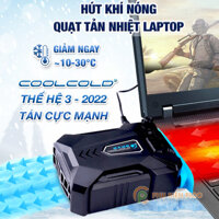 Quạt tản nhiệt laptop Coolcold ICE TROLL magic V3 – Quạt hút gió tản nhiệt máy tính xách tay gaming làm mát cực mạnh