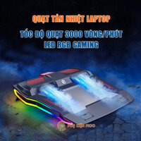 Quạt tản nhiệt Laptop Gaming Pro – Đế tản nhiệt Macbook – Surface book quạt 3000 vòng/phút led RGB Sow Wong Y7000P