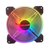 Quạt tản nhiệt PC Coolmoon | Fan lẻ 140mm, RGB, Đen