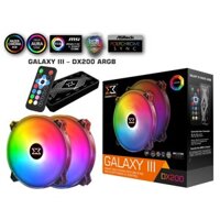 Quạt tản nhiệt XIGMATEK GALAXY III DX200 ARGB (EN46089): HUB FAN (PACK x2, CONTROLLER, POWER HUB)