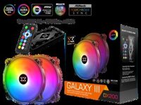 Quạt Tản Nhiệt XIGMATEK GALAXY III DX200 ARGB (EN46089): HUB FAN (PACK x2, CONTROLLER, POWER HUB)