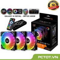Quạt tản nhiệt Xigmatek Galaxy III ROYAL – BR120 ARGB EN46119 (PACK x3, CONTROLLER, POWER HUB)
