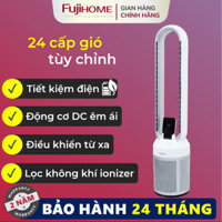Quạt tháp không cánh Nhập Khẩu FUJIHOME BF308DC, Quạt trụ đứng lọc không khí ION bạc - động cơ DC tiết kiệm điện