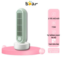 Quạt tháp mini để bàn Bear DFS-A04K1, Xoay 90°, Tạo ion âm làm mát, 2 Tốc Độ Gió, Ko ồn, BH 18 Tháng