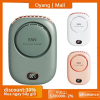 Quạt thắt lưng không lá MGO, Dây đeo thắt lưng có thể đeo được với 3 tốc độ, Quạt cổ Mini, Quạt áo sơ mi chạy bằng pin rảnh tay, Thiết bị làm mát cá nhân để làm vườn du lịch ngoài trời