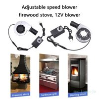 Quạt thổi 12V 2A đa năng JOJO có ống thu không khí để sưởi ấm và ứng dụng BBQ với công suất 24W và kim loại S