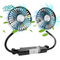 Quạt thông gió ghế sau có đèn 3 tốc độ Quạt điện im lặng Quạt hai đầu xoay 360 loại C Phụ kiện ô tô mùa hè chạy bằng điện [jennie1.vn]