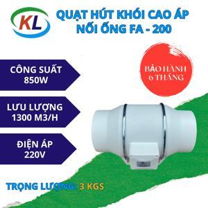 Quạt thông gió Shoohan FA 200 - Vuông, Inox