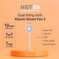 Quạt thông minh Xiaomi Smart Fan 2 - Bản Quốc tế Chính hãng - Điều khiển giọng nói