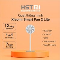 Quạt thông minh Xiaomi Smart Fan 2 Lite - Bản Quốc tế 100% - Điều khiển qua App Mi Home