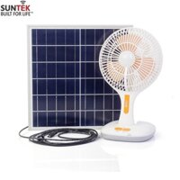 Quạt tích điện 3 trong 1 SUNTEK KM-F0166 sạc bằng năng lượng mặt trời chính hãng