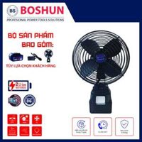 Quạt tích điện Boshun 8INH Quay Được, 2 Cấp Độ Gió 8 inch, Lồng Quạt Bằng Sắt, Chân Phổ Thông