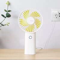 Quạt tích điện cầm tay kiêm sạc dự phòng, quạt mini để bàn USB cho học sinh, sinh viên - Hàng chính hãng