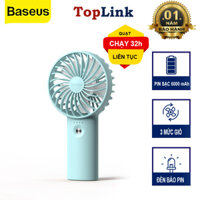 Quạt Tích Điện Cầm Tay Pin Trâu 32h Sử Dụng Yoobao F3 Với 3 Tốc Độ Gió Có Đèn Báo Pin Thiết Kế Nhỏ Ngọn - Hàng Chính Hãng - Xanh Dương Nhạt