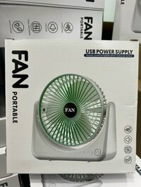 QUẠT TÍCH ĐIỆN cao cấp (mã S13) FAN PORTABLE Hello Summer xoay 270 độ đế vuông--- hộp vuông trắng