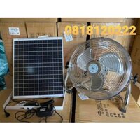 Quạt tích điện chân quỳ năng lượng mặt trời lồng Inox vỏ Nhôm chính hãng TB bảo hành 12 tháng