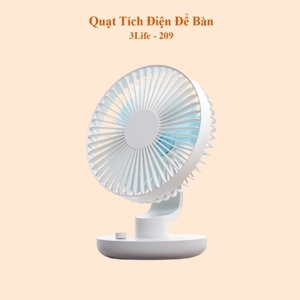 Quạt tích điện để bàn 3Life 209